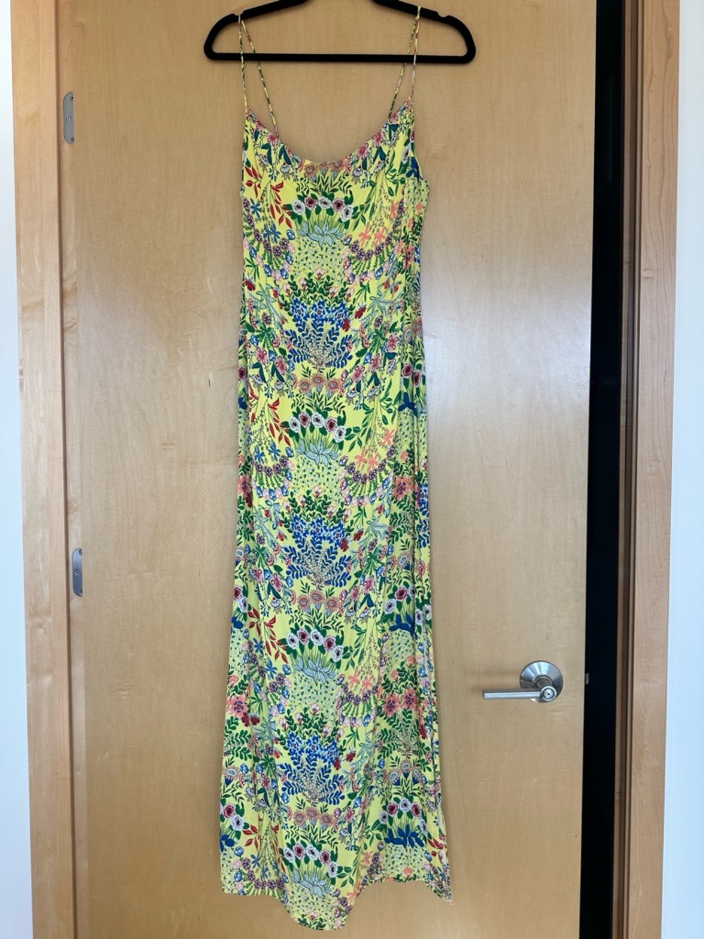 Alice + Olivia Yellow Floral Slip Maxi Dress